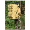 SHTGOI 120L Large-Capacity Tactical Hiking Backpack, Waterproof Outdoor Trekking Travel Pack, Khaki view 4
