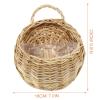 Cabilock 2-Piece Woven Hanging Baskets, Beige, for Flowers and Decor view 4