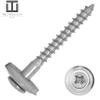Techtanium Roofing Screws 4.5 x 100 mm with 20 mm Sealing Washer, Phillips Drive (Z), A2 Stainless Steel, 100 pcs | Similar to DIN 7995 view 2