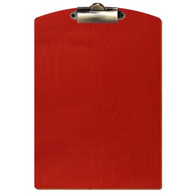 Btic Red Wooden Clipboard, Segment Shape, A3–A6, 3 mm Birch Plywood