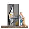 Magnetic Insect Screen Door, 250 x 265 cm, No-Drill Magnetic Curtain, Black view 1