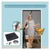 Magnetic Insect Screen Door, 250 x 265 cm, No-Drill Magnetic Curtain, Black view 2
