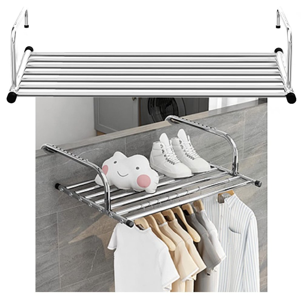 whalebee Expandable Hanging Clothes Drying Rack, Stainless Steel