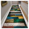 Siunwdiy Hallway Runner Rug 120 x 120 cm, Non-Slip Modern Wood-Grain Pattern view 1