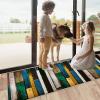 Siunwdiy Hallway Runner Rug 120 x 120 cm, Non-Slip Modern Wood-Grain Pattern view 4