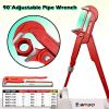 WEDO 90°-Angled Swedish Pipe Wrench, 560 mm, 16 mm Maximum Jaw Opening view 2