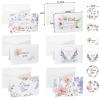 Giftik 24-Piece Greeting Card Set with Envelopes and Stickers, Flower Design view 2