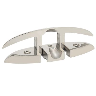 Marine-Grade Dock Cleat, 217 mm/8.5 in Folding Boat Cleat, 316 Stainless Steel, Mirror-Polished