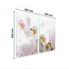 DarHaus Glass Stove Cover, 45 x 52 cm, 2-Piece, Orchid White view 2