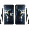 KARTXITAI Wallet Case Compatible with Huawei P Smart Pro, Moon Cat Sky and Stars view 1
