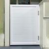 Single Swinging Saloon Door, White Wooden Café Door with Automatic Closing and Hinges, 90 x 90 cm view 1