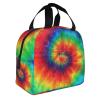 Tie-Dye Hippie Print Portable Lunch Bag for Men and Women view 2