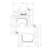 Basement Window, uPVC, Triple Glazing, White Inside/Walnut Outside, 1150 x 750 mm, DIN Left view 4