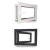 Basement Window - uPVC Window - Triple Glazing - White Inside/Anthracite Outside - W x H: 750 x 400 mm - DIN Right-Hand view 1