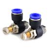 Tyenaza 2-Pack SL12-03 Push-to-Connect Air Line Fittings, 90° Elbow Air Flow Control Valve view 1