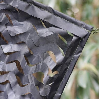 KOOEIN Reinforced Camouflage Net, Black Military Camouflage Netting, Jungle Hunting Net, Car/Garden Cover, Black, 2 × 3 m (6.6 × 9.8 ft)