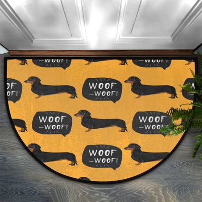 Woof Dachshund Dog Doormat, 36 x 24 in
