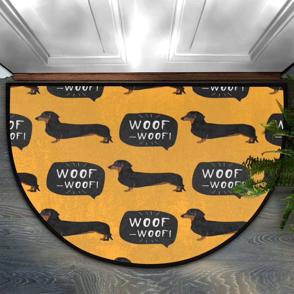 Woof Dachshund Dog Doormat, 36 x 24 in