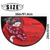 Geisha Japanese Woman Round Doormat, 91.4 x 61 cm, Indoor/Outdoor, Machine Washable view 2