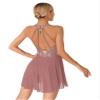 MSemis Women's Figure Skating and Dance Dress, Dusty Pink C, XXL view 2