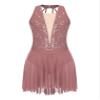 MSemis Women's Figure Skating and Dance Dress, Dusty Pink C, XXL view 3
