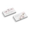 Custom Business Cards | Spa Specialist | Double-Sided | Landscape | Quantity, Color & Paper Options | 350 gsm | Magnolia Flower (White) | 50 pcs view 1