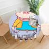 Round 60-Inch Tablecloth with Hipster Piglet Design view 1