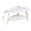 ShiShi Floor-Seated Scandinavian Coffee Table with Beechwood Legs, 90 × 60 × 40 cm, White view 2