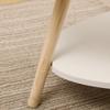 ShiShi Floor-Seated Scandinavian Coffee Table with Beechwood Legs, 90 × 60 × 40 cm, White view 3