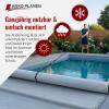 ANKO PLANEN Rectangular Pool Cover, Roll-Up Safety Cover, 680 g/m², Light Gray RAL 7035, 4 m x 8.5 m view 4