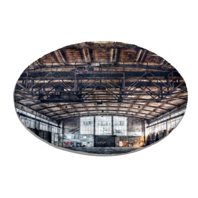 Round Rug for Bedroom, Living Room, Home Office, or Playroom