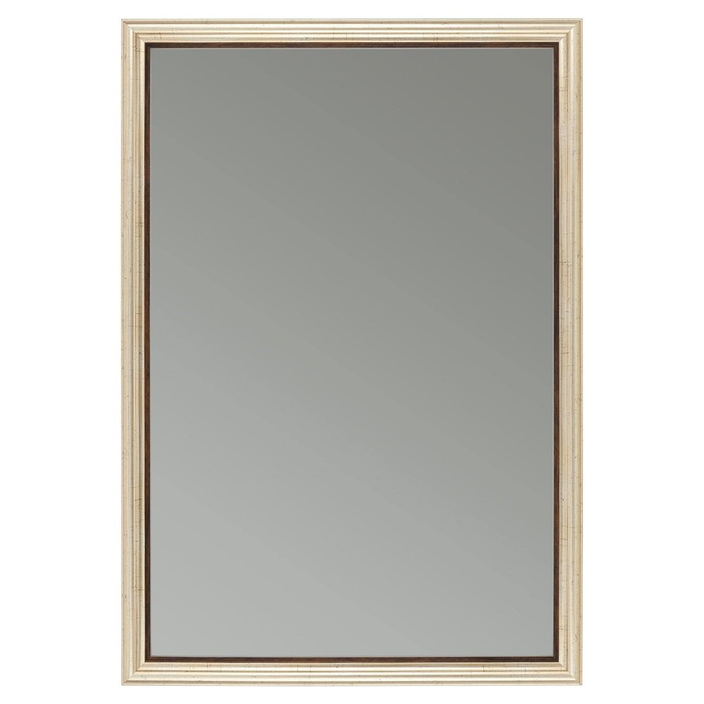 CLAMARO Emma Baroque Wall Mirror 30 x 70 cm, Champagne Gold, Solid Wood Frame