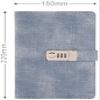 ACiyD A5 Retro Password Notebook with Lock, Denim Diary Planner (Color: B) view 4