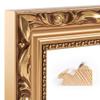CLAMARO Karl Baroque Antique Wall Mirror, Wood Frame, Bronze, 65 x 155 cm view 4