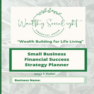 Wealthy Socialight Small Business Financial Success Strategy Planner