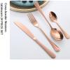 24-Piece Rose Gold Stainless Steel Flatware Set view 3