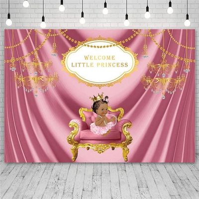Princess Pink Girl Baby Shower Photography Backdrop 300 x 200 cm