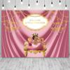 Princess Pink Girl Baby Shower Photography Backdrop 300 x 200 cm view 1