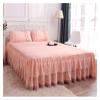 Ruffled Bed Skirt, Polyester-Cotton, Soft and Breathable, Multicolor, 200x220x45 cm view 2