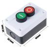 4-Terminal Push Button Switch Box, NO+NC, Red and Green view 2