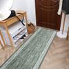 rugsx Rama Non-Slip Rug Runner – Modern Low-Pile Runner for Kitchen, Hallway & Living Room, Sold by the Meter, Green, 80 x 490 cm view 4