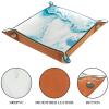 Foldable Leather Dice Rolling Tray and Storage Box, 4.5 in, Marble Pattern view 3