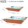 Foldable Leather Dice Rolling Tray and Storage Box, 4.5 in, Marble Pattern view 4