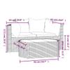 vidaXL 3-Piece Garden Lounge Set with Cushions Black Poly Rattan view 3