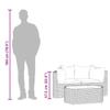 vidaXL 3-Piece Garden Lounge Set with Cushions Black Poly Rattan view 4