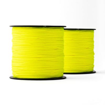 SNURO Nylon Rope (1 mm, 100 m, Yellow), 2-Pack – Durable Fluorescent Mason’s Line for Any Use, Weather-Resistant, 30 kg Breaking Strength