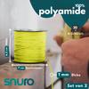 SNURO Nylon Rope (1 mm, 100 m, Yellow), 2-Pack – Durable Fluorescent Mason’s Line for Any Use, Weather-Resistant, 30 kg Breaking Strength view 2