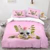 DBEES Rose Pattern Bedding Set 155 x 220 cm with 2 Pillowcases, Microfiber, for Teen Boys view 1