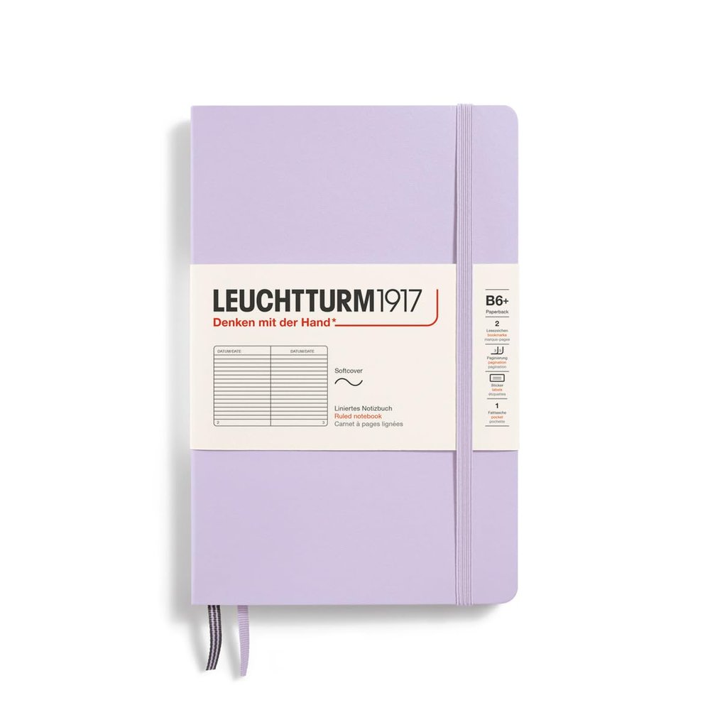 LEUCHTTURM1917 B6+ Paperback Notebook, Softcover, Lilac, Lined