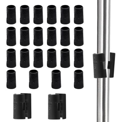 Moicstiy 100-Piece 0.75 in (3/4 in) Wire Shelving Lock Clips, Black